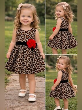 Kate Spade Leopard Dress Set 9-24M NWT | Bloomers Red Flower Party Outfit